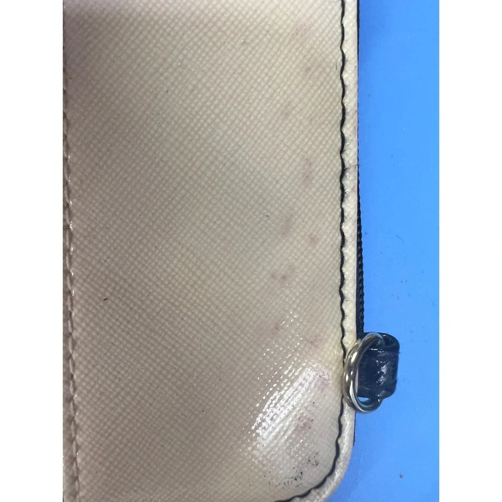Victoria's Secret Black Cream Bow Tech Wristlet Wallet Phone Case Pink Polka Dot